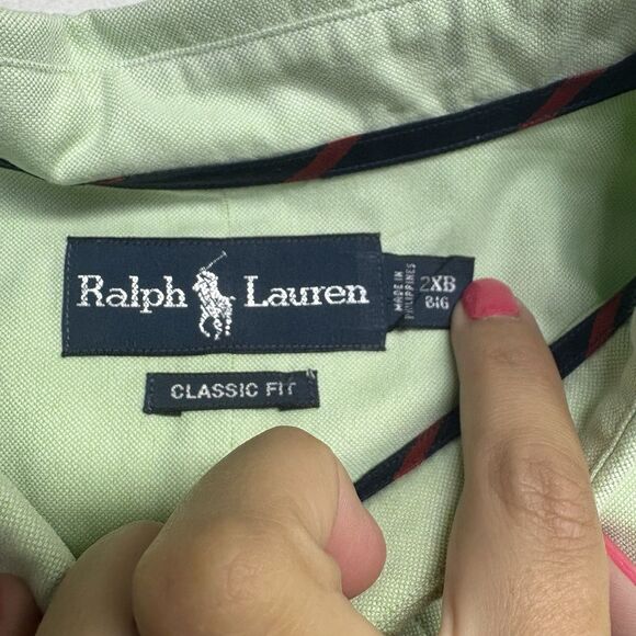 Ralph Lauren Shirt Mens Extra Large Green Classic  Pony Short Sleeve 2XB - Picture 6 of 10